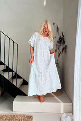 Talulah cotton dress, white