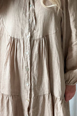 Thea linen dress, cashmere