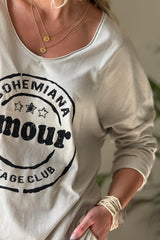 Bohemiana Vintage Club pitkähihainen, beige