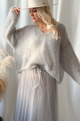 Vintage Daydream tulle skirt, pearl grey