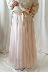 Vintage Daydream tulle skirt, light beige