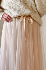 Vintage Daydream tulle skirt, light beige