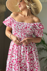 Violetta puuvillamekko, pink