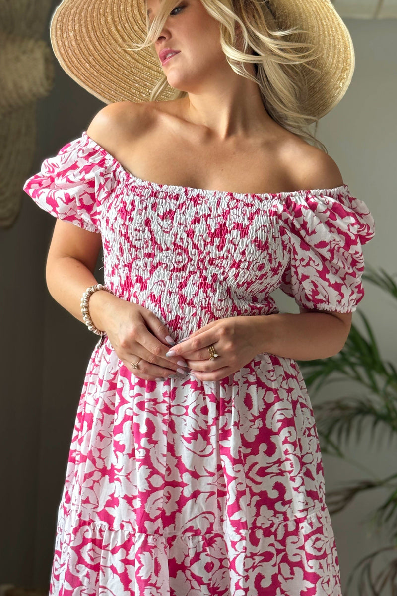 Violetta puuvillamekko, pink