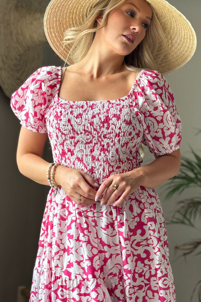 Violetta puuvillamekko, pink