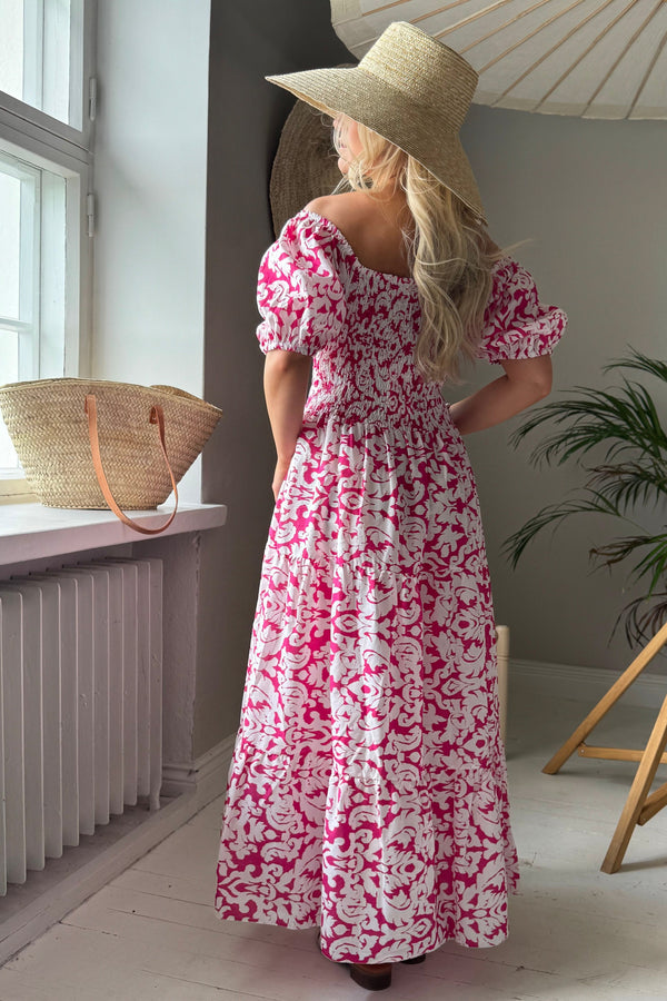 Violetta puuvillamekko, pink