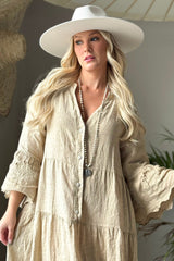 Vionne pellavamekko, cashmere