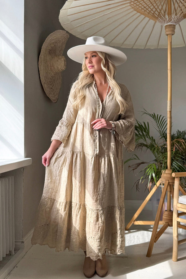 Vionne pellavamekko, cashmere