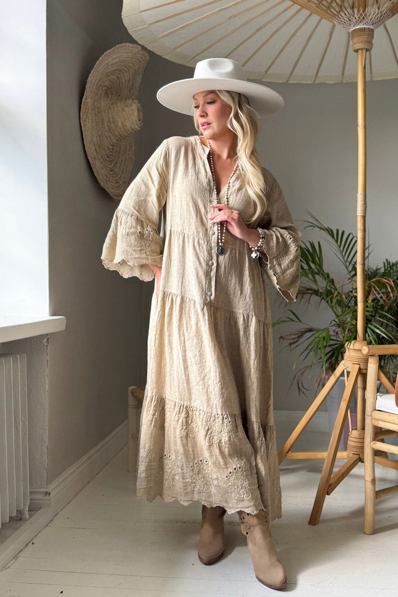 Vionne pellavamekko, cashmere