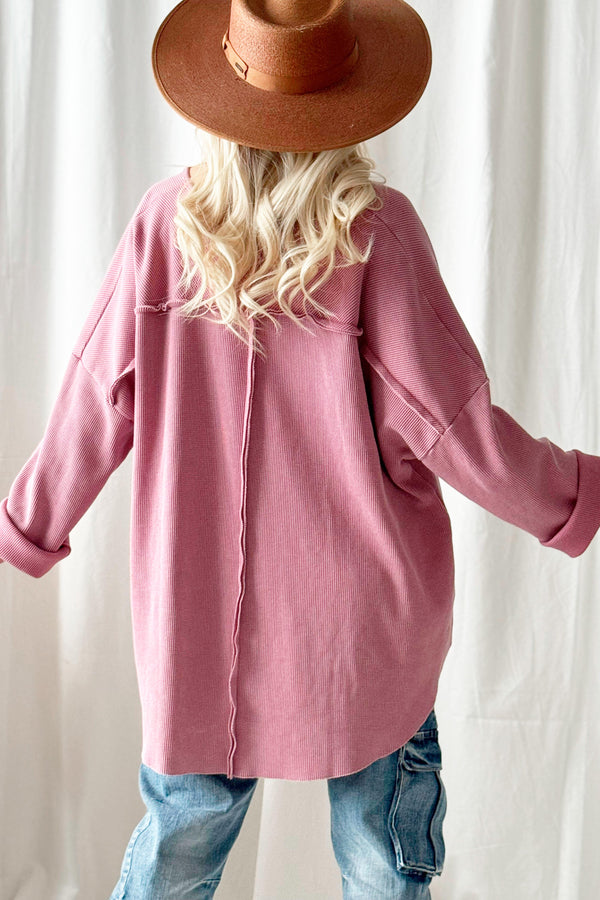 Easywear shirt, mauve pink