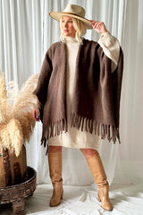 Warm Up poncho, Taupe