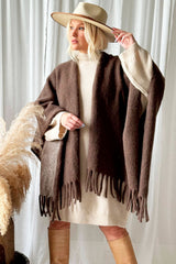 Warm Up poncho, Taupe