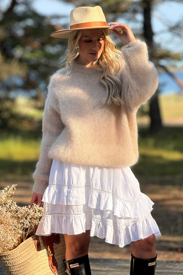 Warmness mohairneule, beige