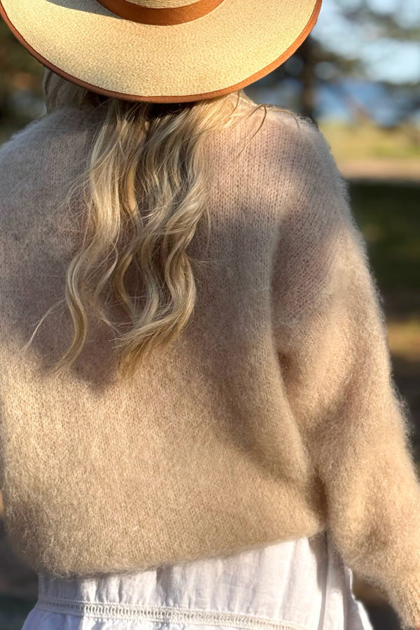 Warmness mohairneule, beige