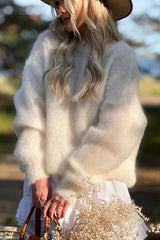 Warmness mohairneule, off white