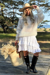 Warmness mohairneule, off white