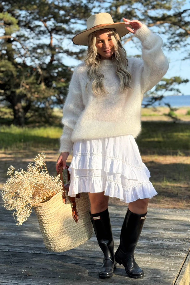 Warmness mohairneule, off white