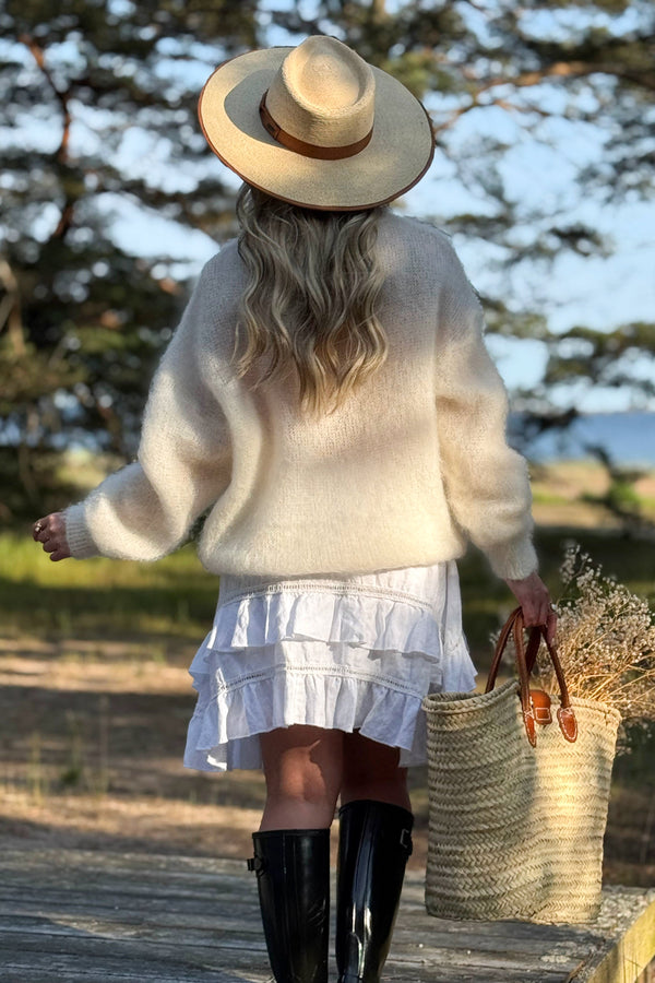 Warmness mohairneule, off white