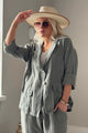 Weekend linen blazer, camo