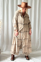 Wells linen dress, cashmere print