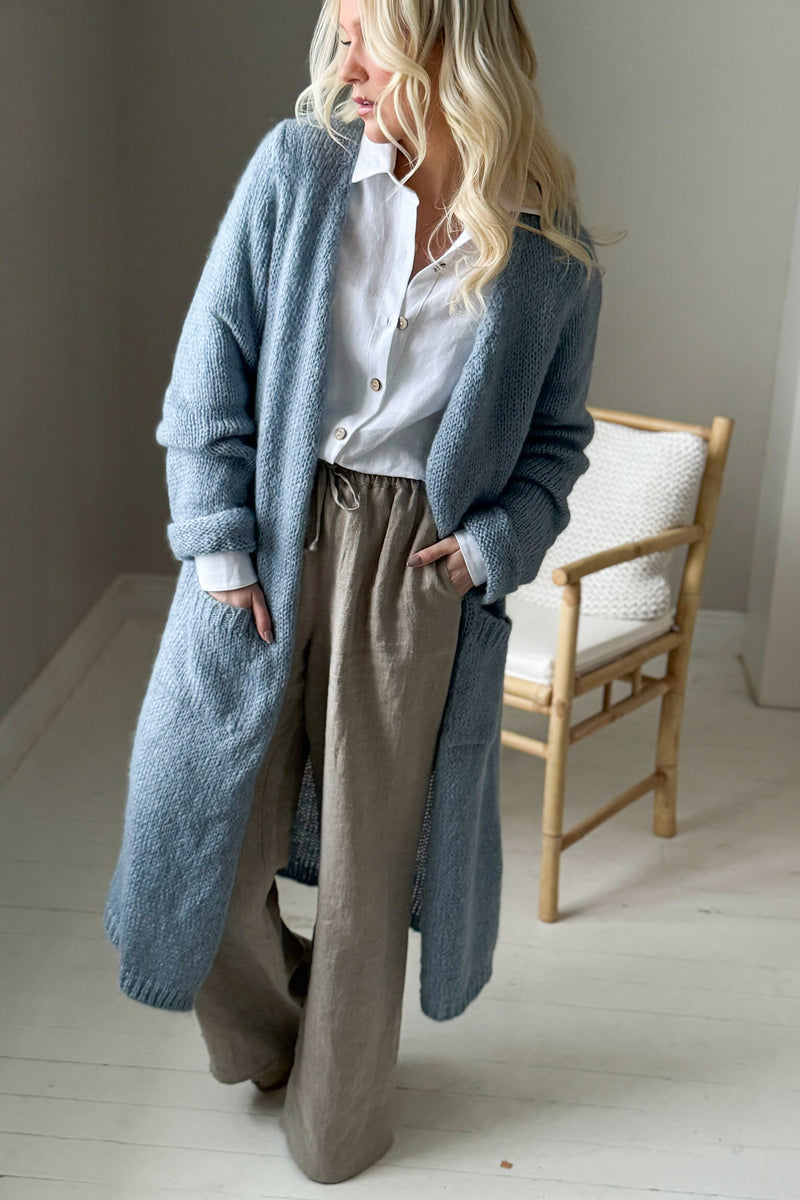 Slowly morning cardigan, smokey blue