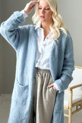 Slowly morning cardigan, smokey blue