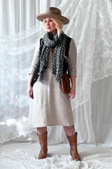 Willow wool scarf, black