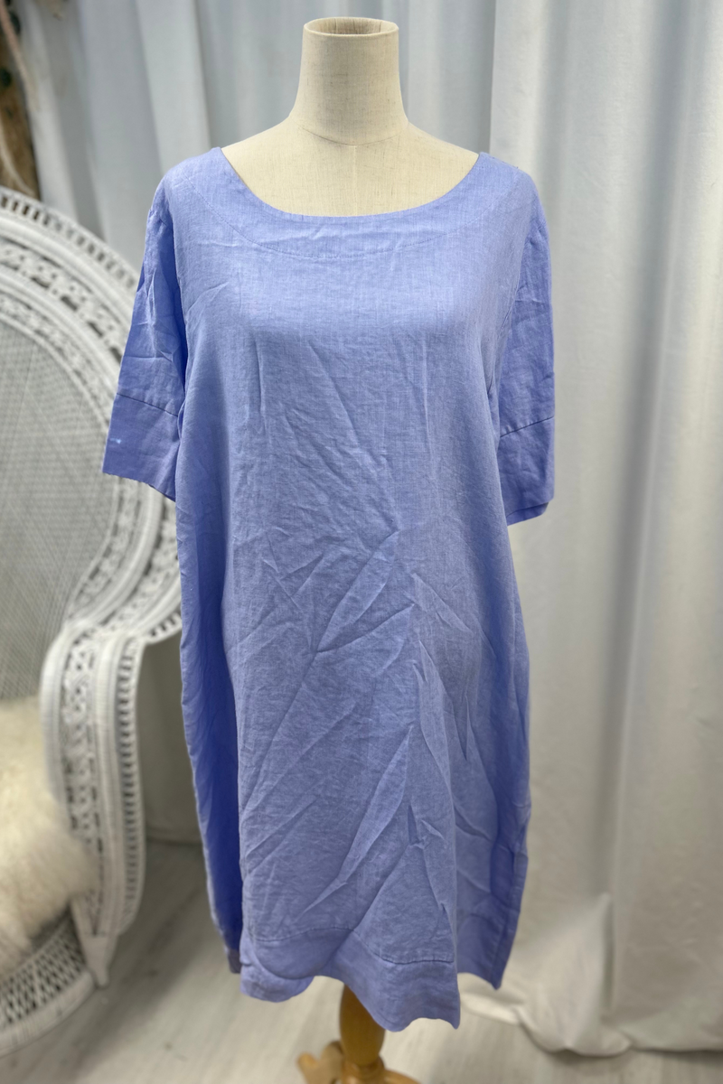 Wren linen dress, denim blue