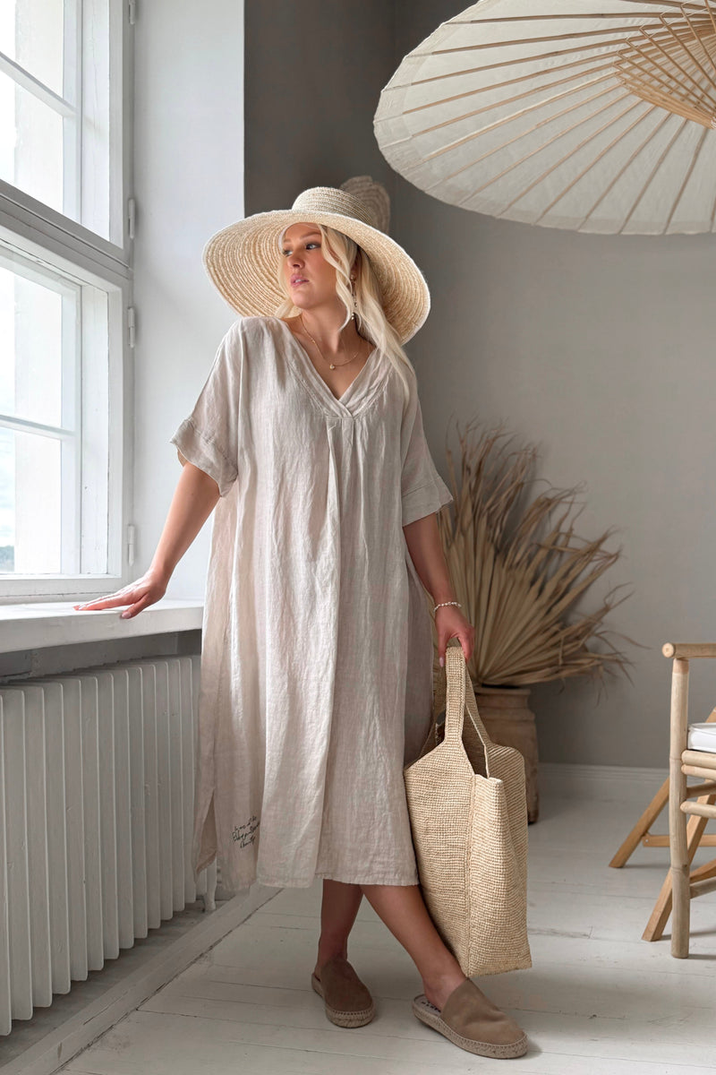 Yoko kaftan dress, sand