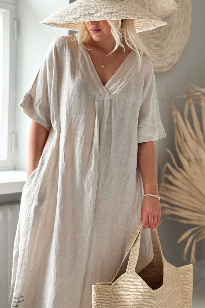 Yoko kaftan dress, sand