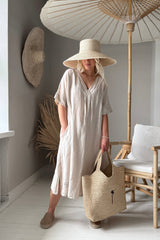 Yoko kaftan dress, sand