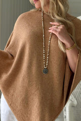 Zelie viskoosiponcho, caramel