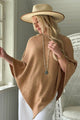 Zelie viskoosiponcho, caramel