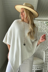 Zelie viskoosiponcho, silver