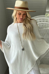 Zelie viskoosiponcho, silver