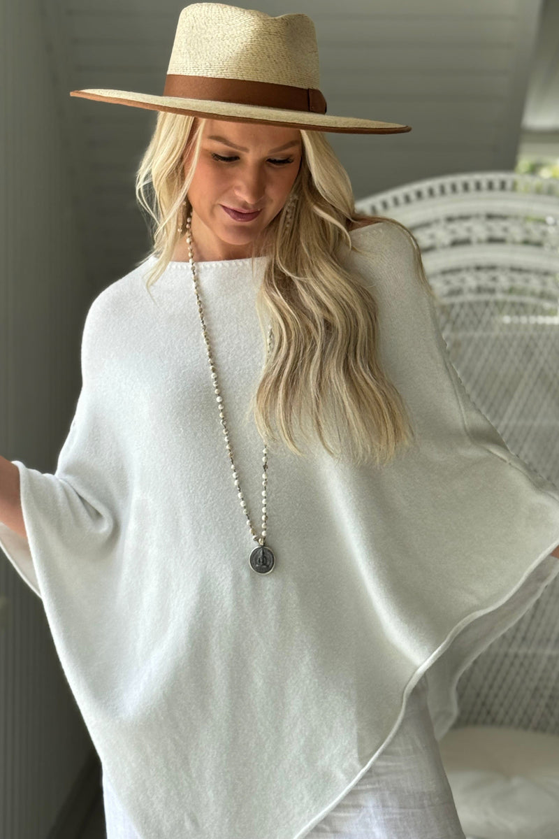 Zelie viskoosiponcho, silver