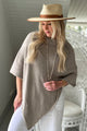 Zelie viskoosiponcho, taupe