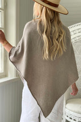 Zelie viskoosiponcho, taupe