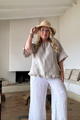 Alessia linen shirt, natural
