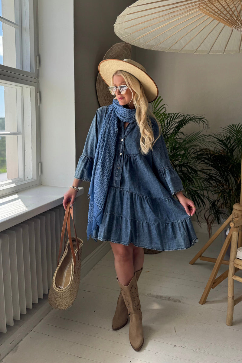 Ashley puuvillamekko, denim