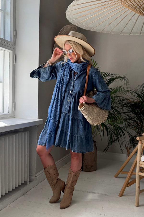 Ashley cotton dress, denim