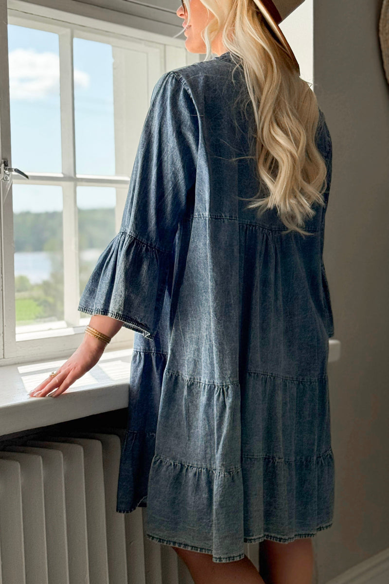 Ashley puuvillamekko, denim