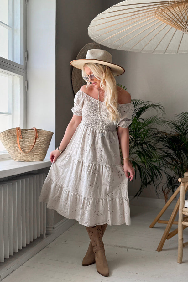 Aurelie cotton dress, sand