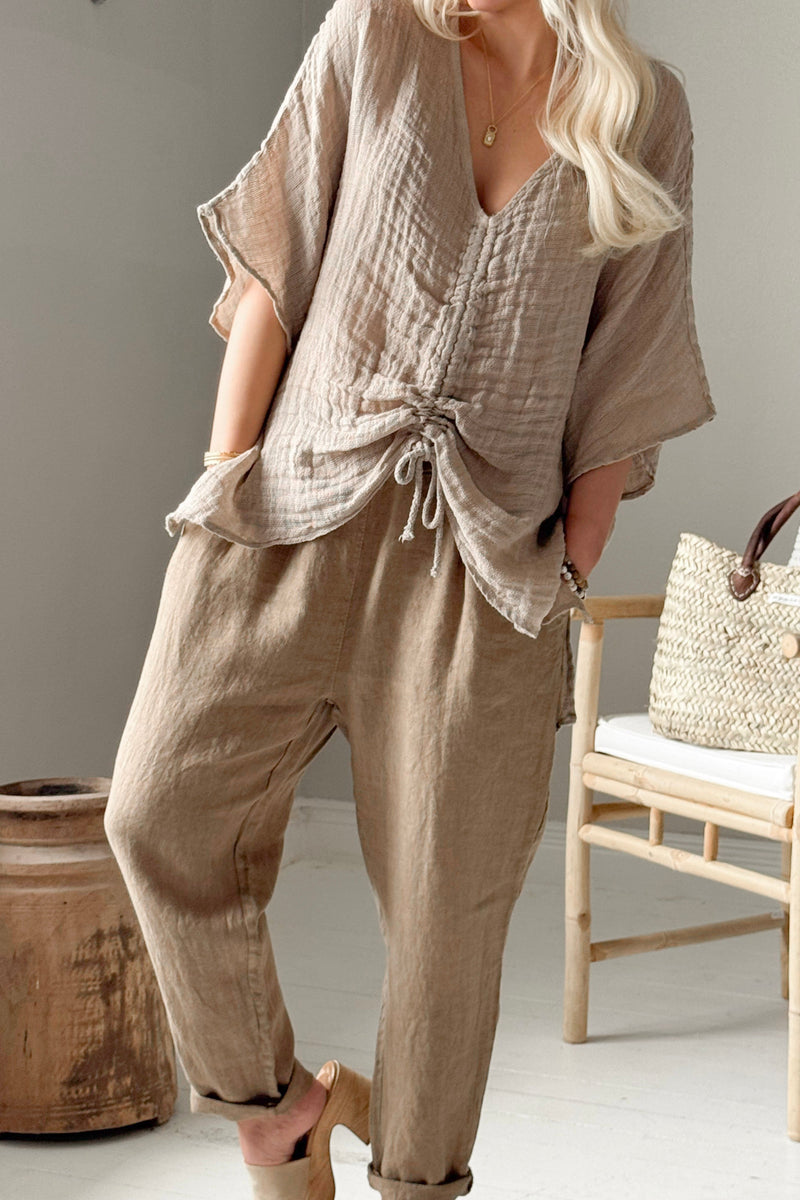 Azura linen top, natural