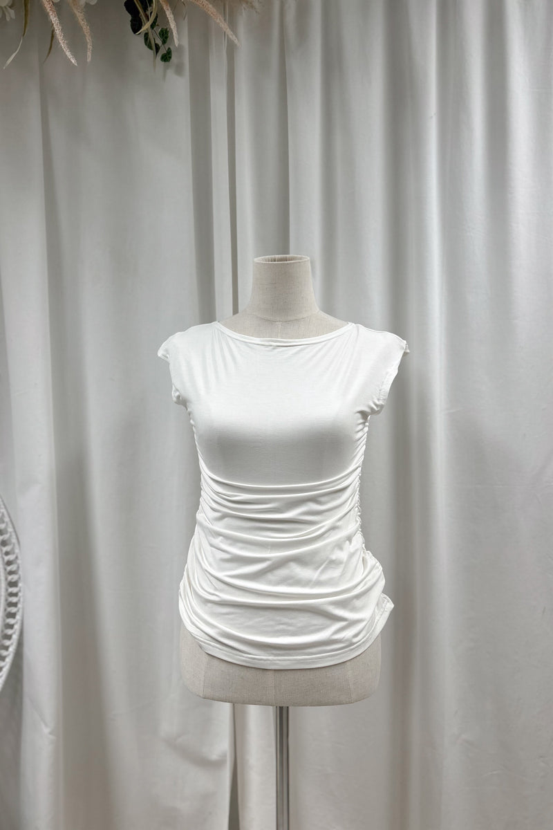 Bamboo Alora top, white