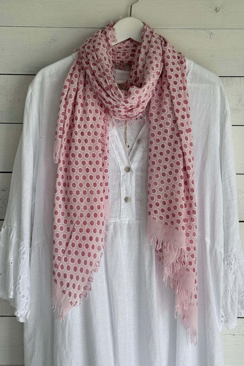 Bamboo huivi, dots pink