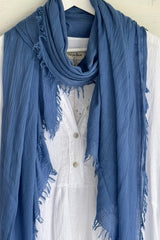Bamboo scarf, denim blue