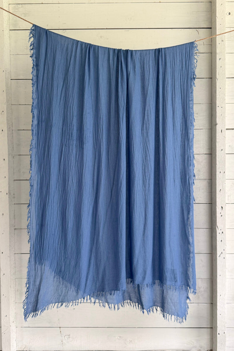Bamboo scarf, denim blue