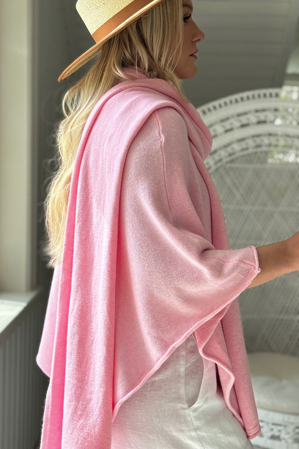 Bea viskoosi-neulehuivi, light pink