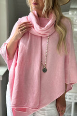 Bea viskoosi-neulehuivi, light pink